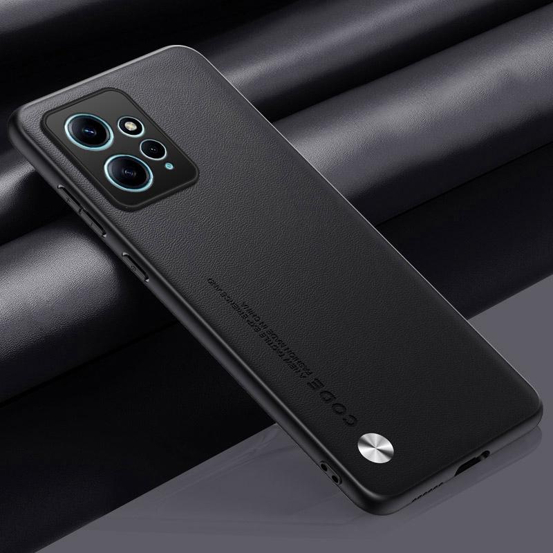 Luxury PU Leather Case For Xiaomi Redmi Note 12 4G Back Cover Matte Silicone Full Protection Phone Case For Redmi Note12 Coque