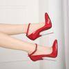 16cm Ultra High Heels Patent Leather Pointed Toe Stiletto New Women'S Sandals Pumps Sexy Thin Heel Party Dress Shoes For Women