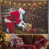 Santa Claus Tapestry Holiday Party Decoration Background Cloth Living Room Bedroom Dormitory  Home Decor