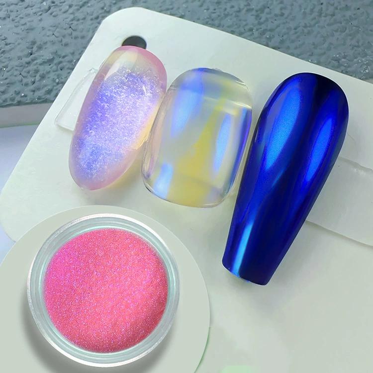 Multichrome Chamäleon Lidschatten Pulver Nagel Glitters Aurora Neon Regenbogen Pigment Chrom Pulver Schillernden Lidschatten Nagel Dekore