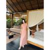 Design sense French niche elegant temperament long dress summer new thin twist V-neck polka dot dress