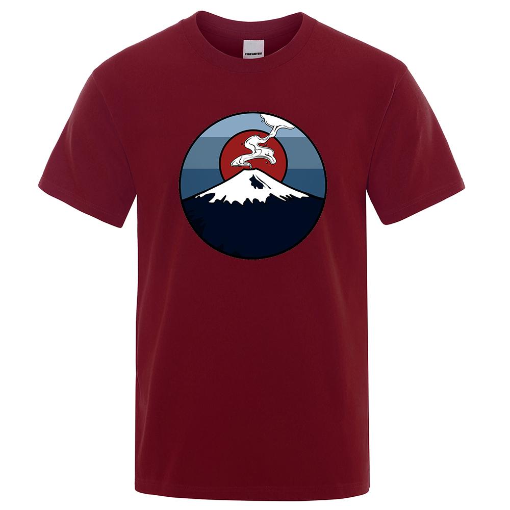 Mt. Fuji, Japan Mens T Shirt Fashion Cotton Eco-Friendly T-Shirts Summer Tee Clothes Tshirt Hip Hop Oversize Loose Men T Shirts