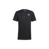 Solid Color Logo Round Neck Short Sleeve Black Men's H59885