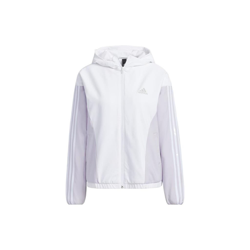 New Adidas Jacket Women's White Silver HY2875