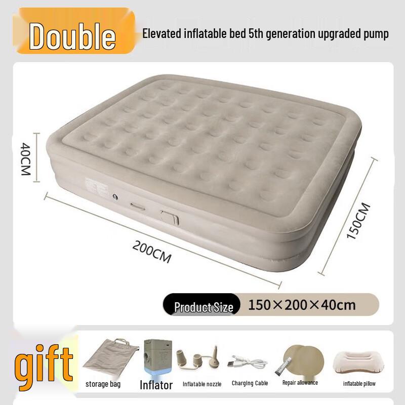 KarLot Single Inflatable Air Mattress with Built-in Pump