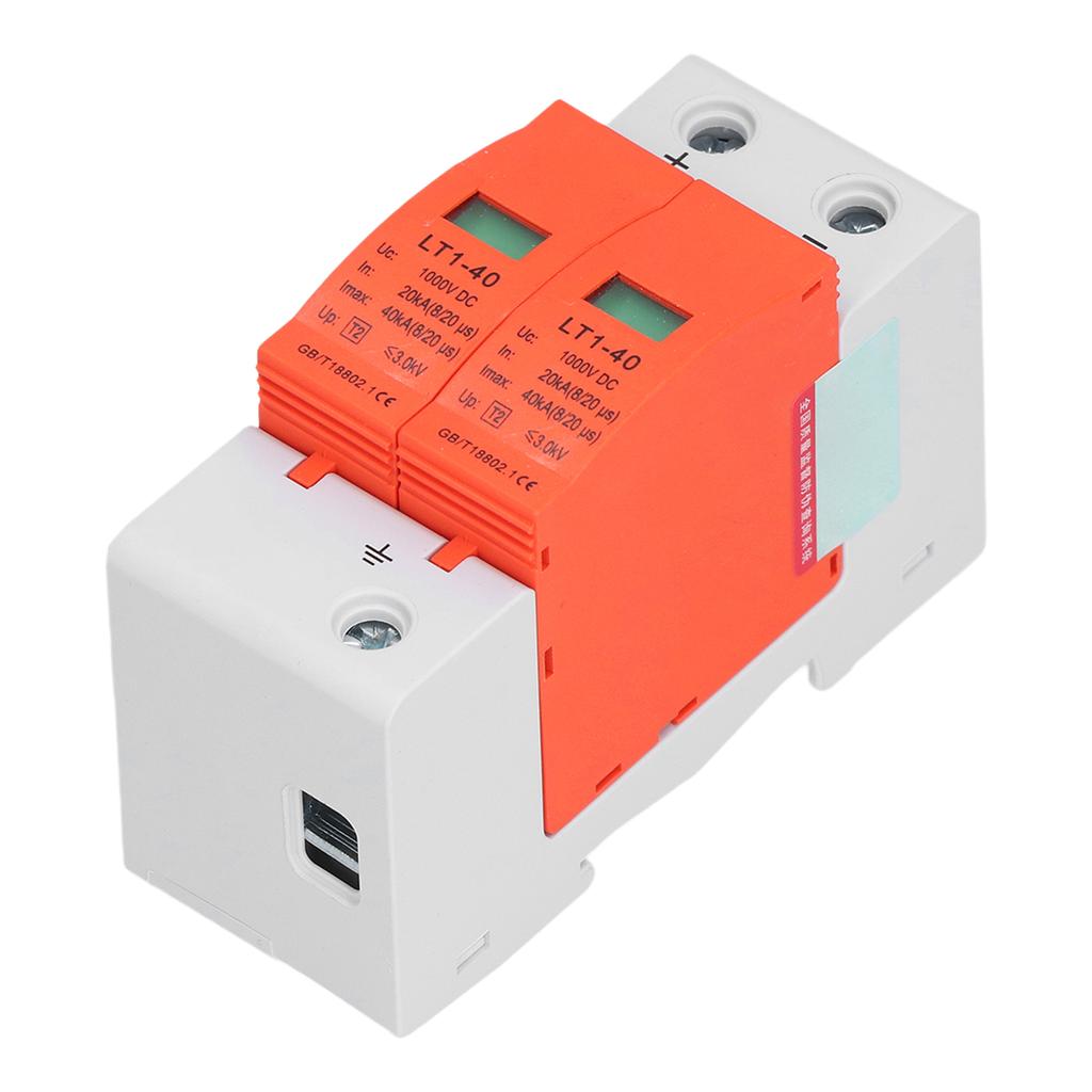 Voltage Surge Arrester Device 2P Protective DC Photovoltaic Protector 20‑40KA 1000V LT1‑40