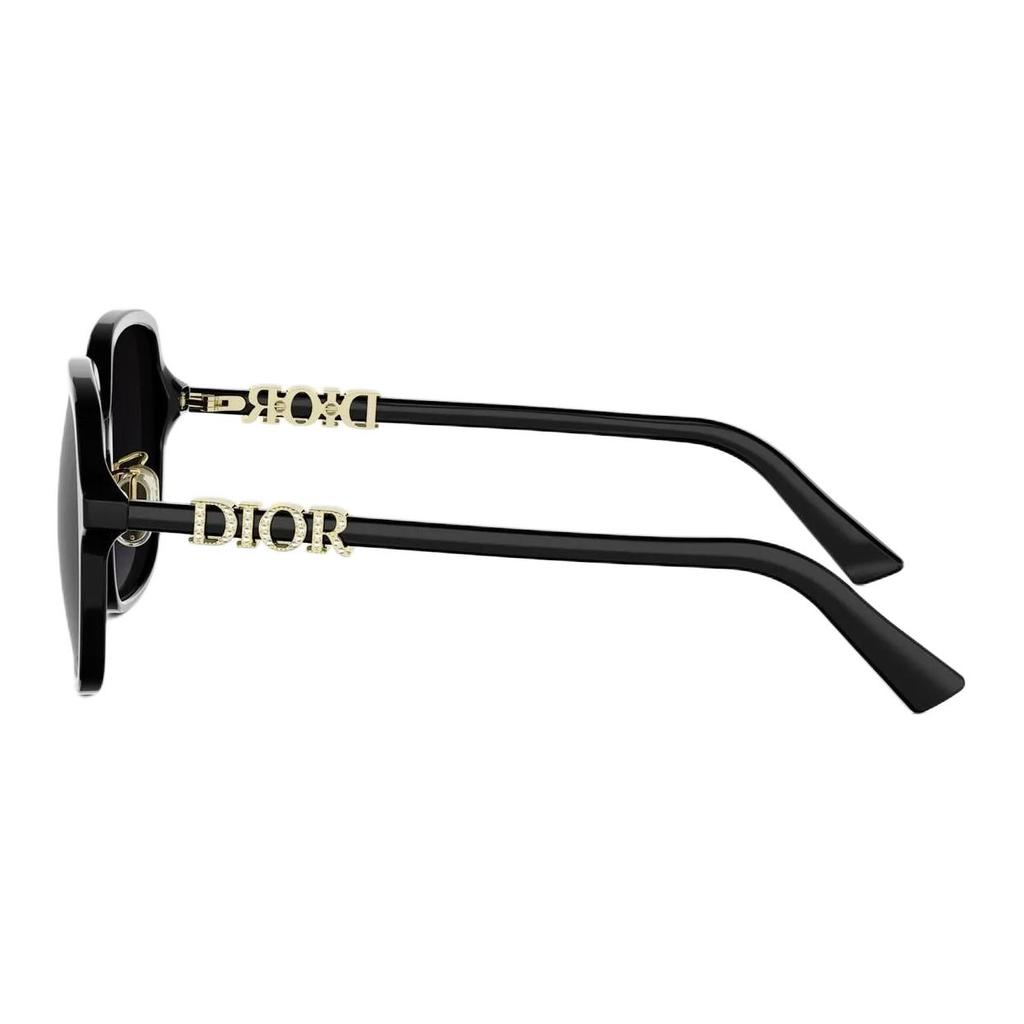 Dior Logo Design Irregular Frame Sunglasses Unisex sunglasses Black DIORTREASURE-S1F-10A1