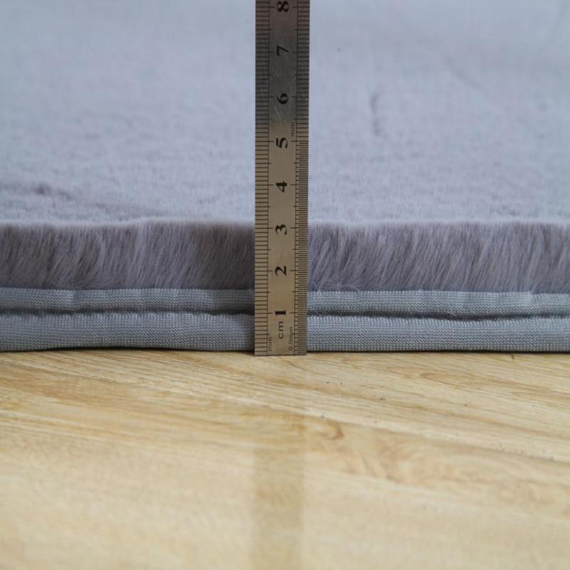 Imitation Rabbit Fur Carpet Comfortable Soft Plush Rug Modern Simple Bedroom/living Room Balcony Cushion Solid Color Sofa Mat