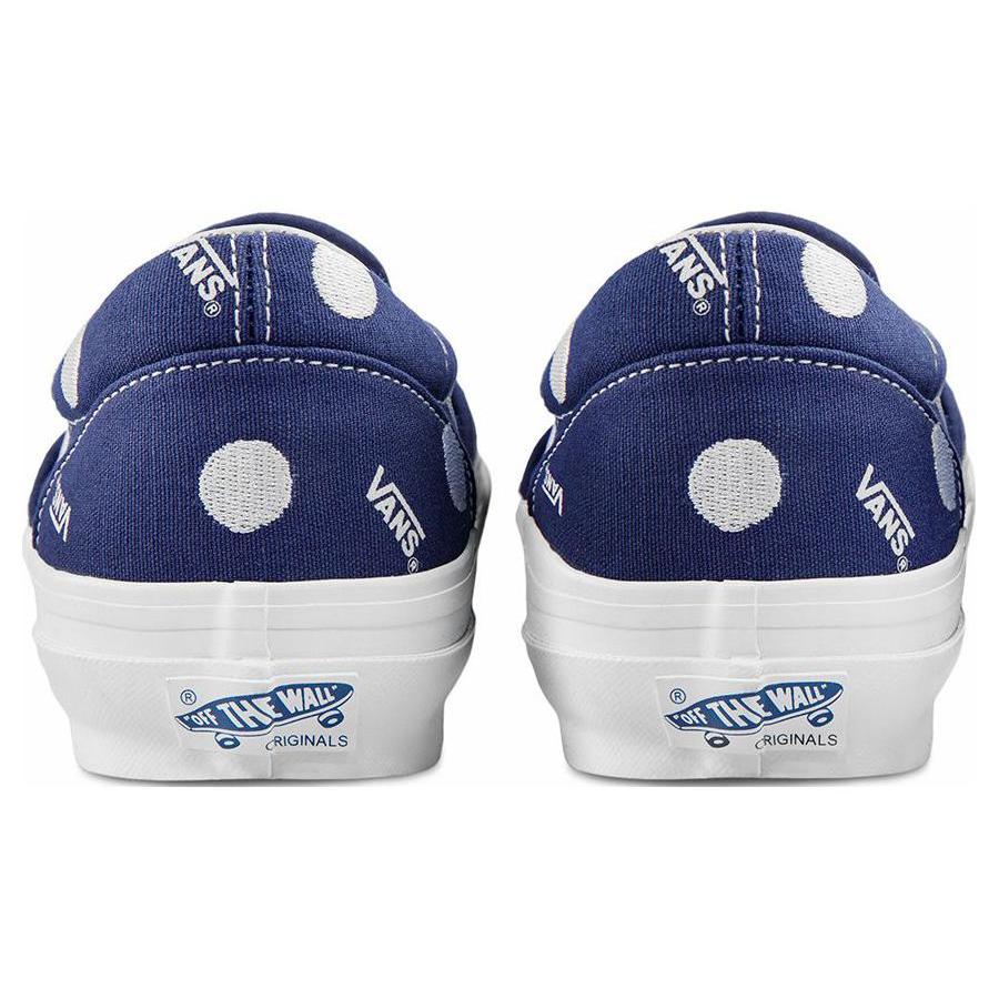 Vans Og Classic Slip On Lx Low Top Casual Skateboarding Shoes Unisex White Blue VN0A45JK84A