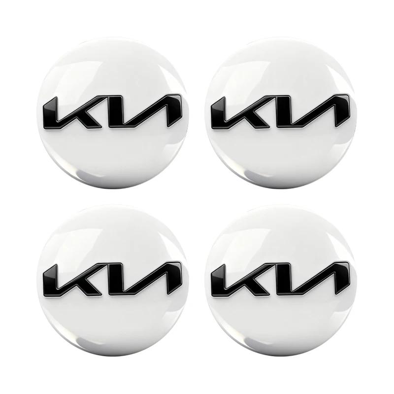 4Pcs 58MM Car Emblem Wheel Center Cover Hub Accessories For KIA Soul Cadenza K5 K9 Proceed Niro Sportage EV3 Carnival Forte K8