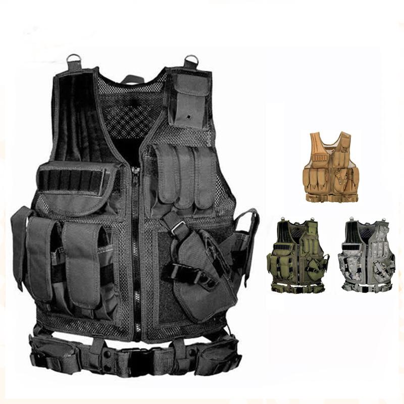 Verstellbare taktische Molle-Weste Kampf-Körperschutzwesten Sicherheitsweste Jagd Armee Outdoor CS Kriegsspiel Airsoft Trainingsjacke