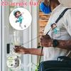 2D Flat Acrylic Nurse Girl With Nurse Cap Retractable Badge Reel, Sturdy Medical ID Tag Clip Accessory For Medical Students Nurses And Hospital Worker