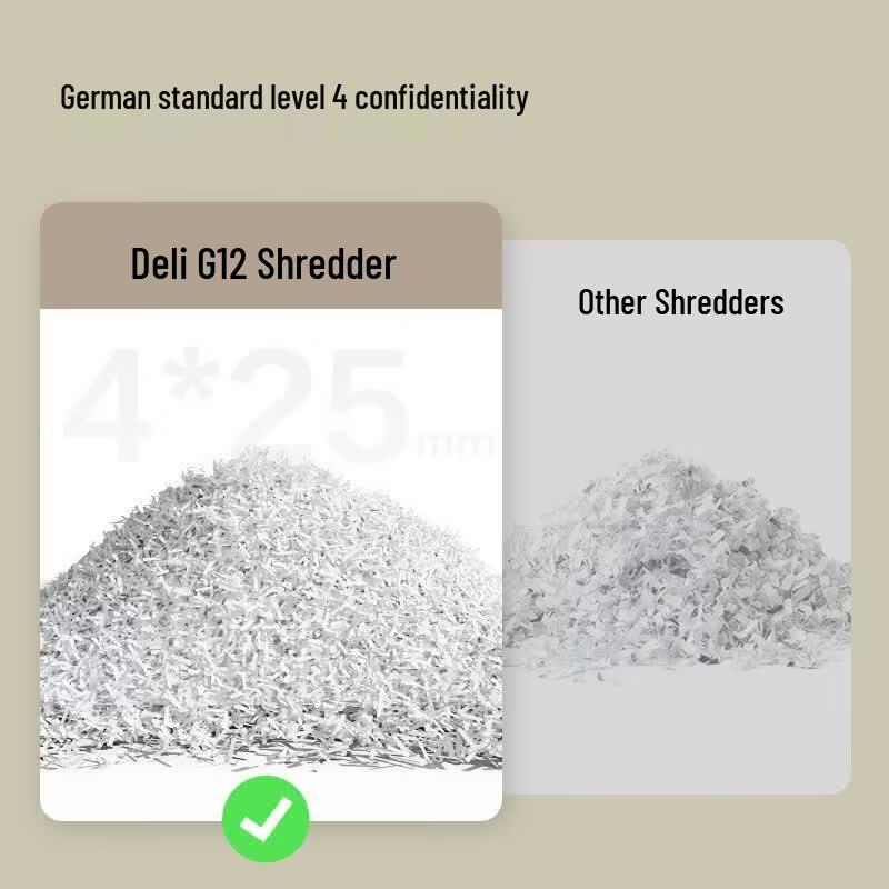 Deli G12 Mini Desktop Paper Shredder CN Plug (adapter Included)