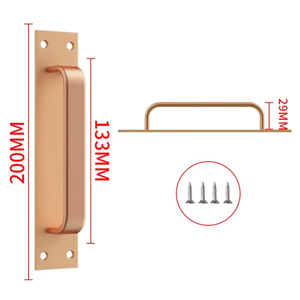 Door Handle Aluminum Alloy Window Cabinet Balcony Sliding Door Pull Punch-Free Pull Closet Furniture Hardware Home Improvement