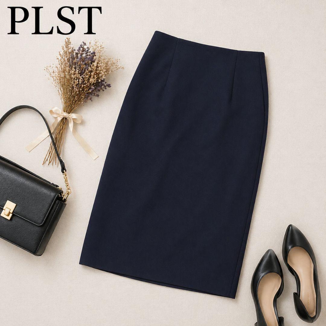 [Good Condition] PLST Narrow Skirt Skirt Office Suit Navy
