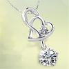 Korean Heart-to-Heart Double Pendant Necklace - Stylish and Popular Charm Design