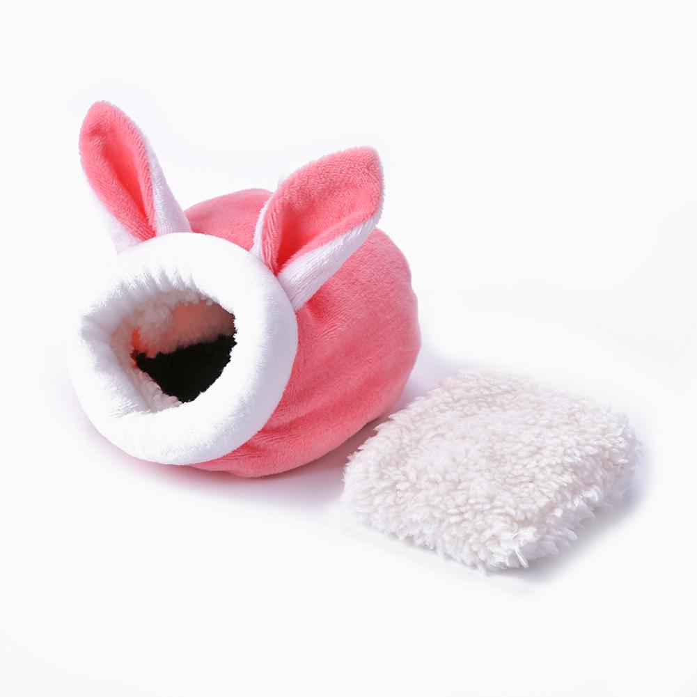 Warm Cotton Small Pet Beds Yurt Rabbit Mouse Chicken Shaped Portable Soft Hamster Hedgehog Nest House Pet Supplies for Winter