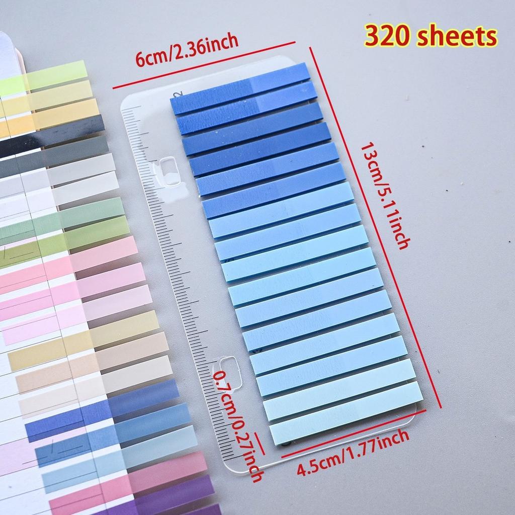 Gradient Pet Transparent Index Sticky Notes For Note Taking