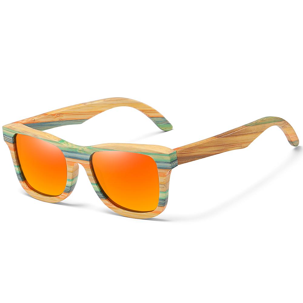 GM Fashion Skateboard Wood Bamboo Sunglasses Polarized for Women Mens New Brand Designer Wooden Sun Glasses UV400 Box 3834