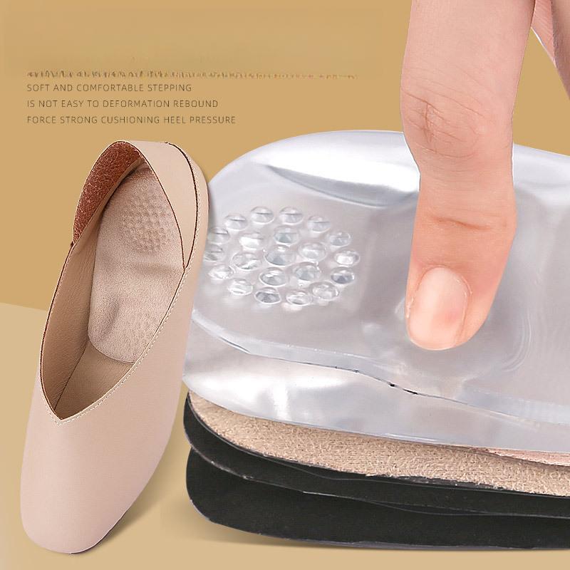Male and Female Soft Particle Massage Orthopedic Insole Self-adhesive Invisible Non-slip Shock Absorber Half Size Pad GEL Heel Pad