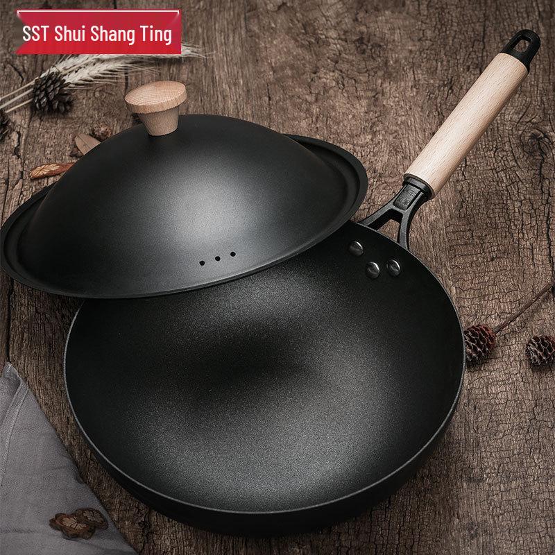 European Light Luxury Non-Stick Cookware Set: Wok, Frying Pan, Soup Pot.