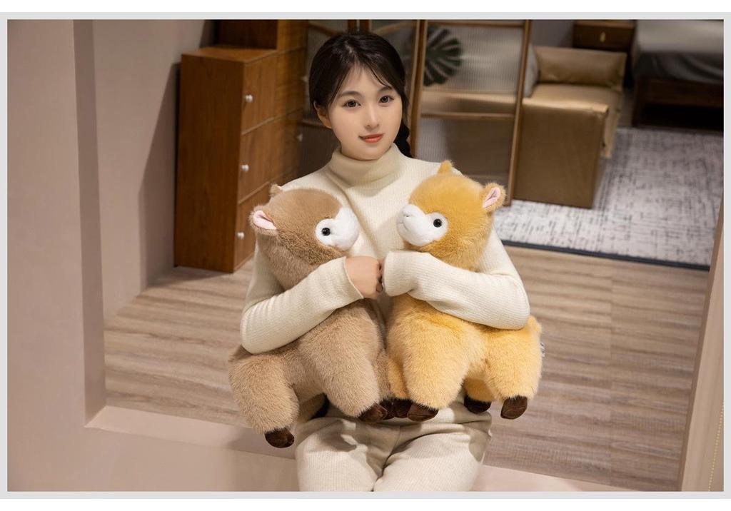 Adorable Realistic Alpaca Plush Sheep Zodiac Doll