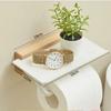 Wood Toilet Paper Holder Bathroom Wall Mount WC Paper Phone Holder Shelf Towel Roll Shelf Accessories Roll Holder Rolling paper
