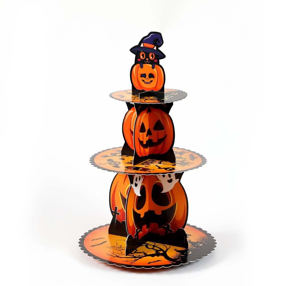 Three Tier Stylish Cake Display Stand Ideal For Halloween Celebrations Festive