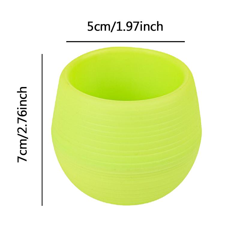 6PCS/Set Round Plastic Plant Pots Multicolor Mini Succulent Pot Flower Planters Desktop Ornament Suitable for Indoor Outdoor ZYF