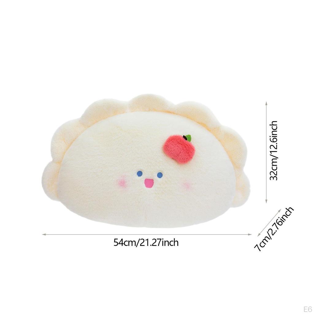 Boiled Dumpling Plush Pillow, Funny Stuffed Food Toys, Home Decoration, Elegant Housewarming Gift