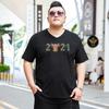 Übergroßes beliebtes Kurzarm-T-Shirt für dicke Männer Sommerkleidung für dicke Männer Übergröße V-Ausschnitt T-Shirt Top XXXXXL