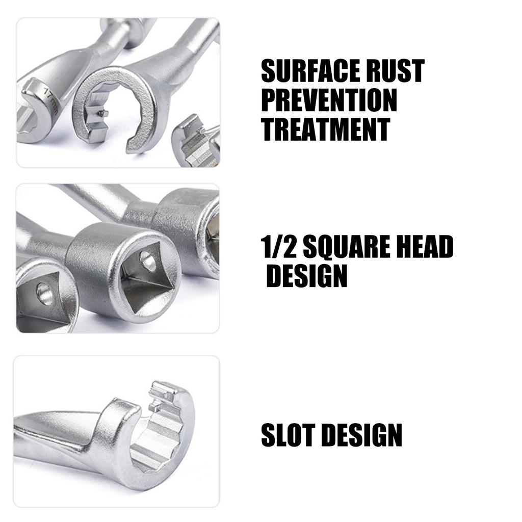 Precise Automotive Fuels Injector Wrench Spanner 14mm/17mm/19mm for Efficient Repair Ergonomic Handle Steel Construction