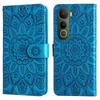 For vivo Y400 5G Case Sunflower Imprint Leather Wallet Phone Cover