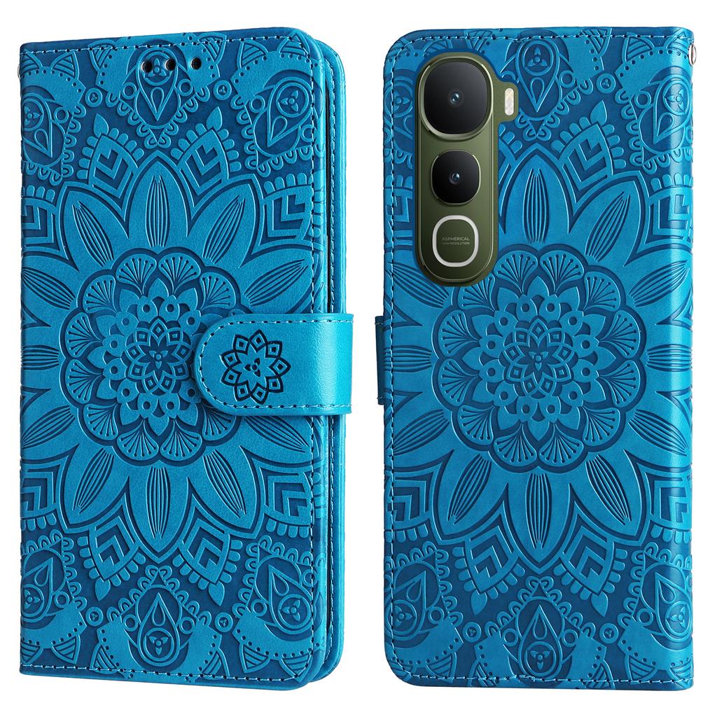 For vivo Y400 5G Case Sunflower Imprint Leather Wallet Phone Cover