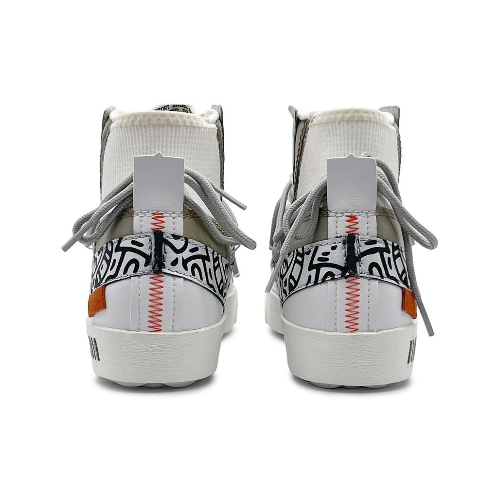 Nike Blazer Leather Slip Resistant Abrasion Resistant High Top Skateboard Shoes Unisex White Black DD3111-100(Team131-)