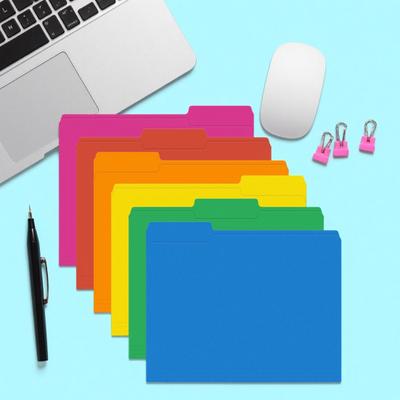50Pcs Manila File Folders Standard Letter Size File Folders Business Document Organizers