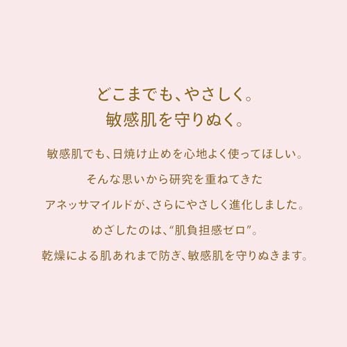 ANESSA Perfect UV Mild Milk NA 60mL SPF50+ PA++++ Sensitive Skin Suitable Babies Additive-free Fragrance-free Sunscreen Face Body Makeup Base