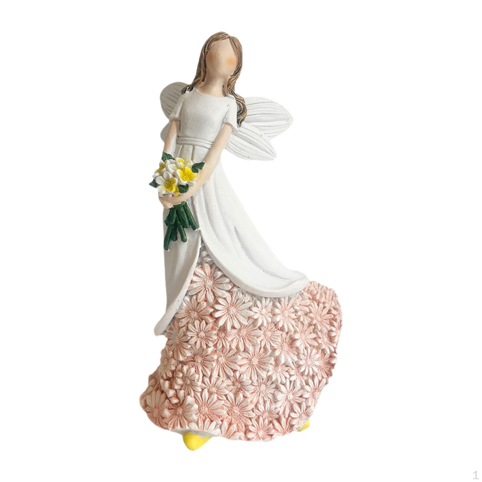 

Фигурка Мини Фея Ангел Статуя Крылья Скульптура White Pink