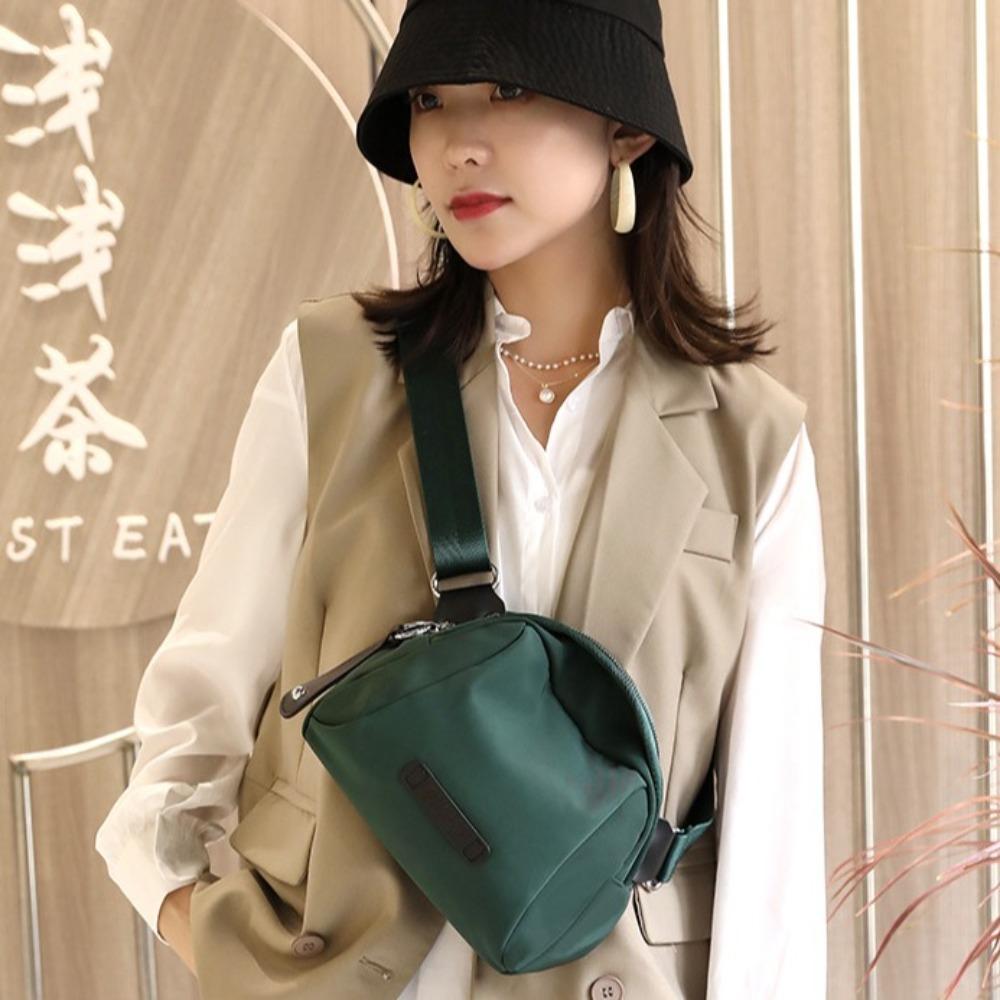 Waterproof Nylon Shoulder Bag Large Capacity Fancy Pack All Match Shell Crossbody Bag  Student