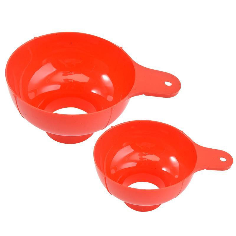 2Pcs/Set High-End Wide Mouth Funnel Plastic Popular Salad Dressing Liquid Wide Tools Gadgets Mouth Funnel Kitchen Canning Filter 2pcs красный