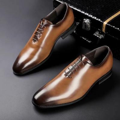 Scarpe da Uomo Eleganti in Vera Pelle Fatte a Mano Social Business Matrimonio Marrone Nero Lusso Stringate Formali Oxfords Scarpe da Uomo