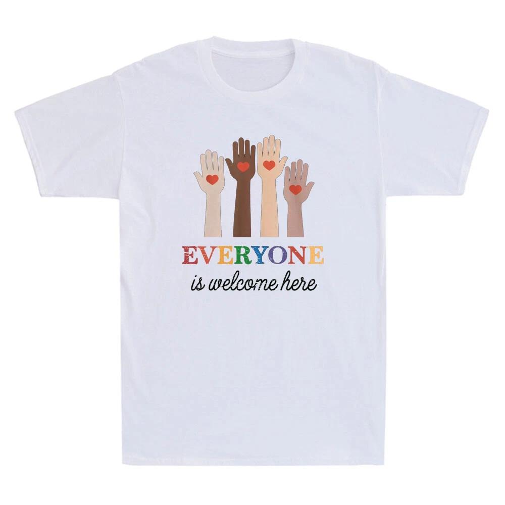 Everyone Is Welcome Here Idaho Teacher Funny Quote Vintage Short Sleeve T-Shirt S
