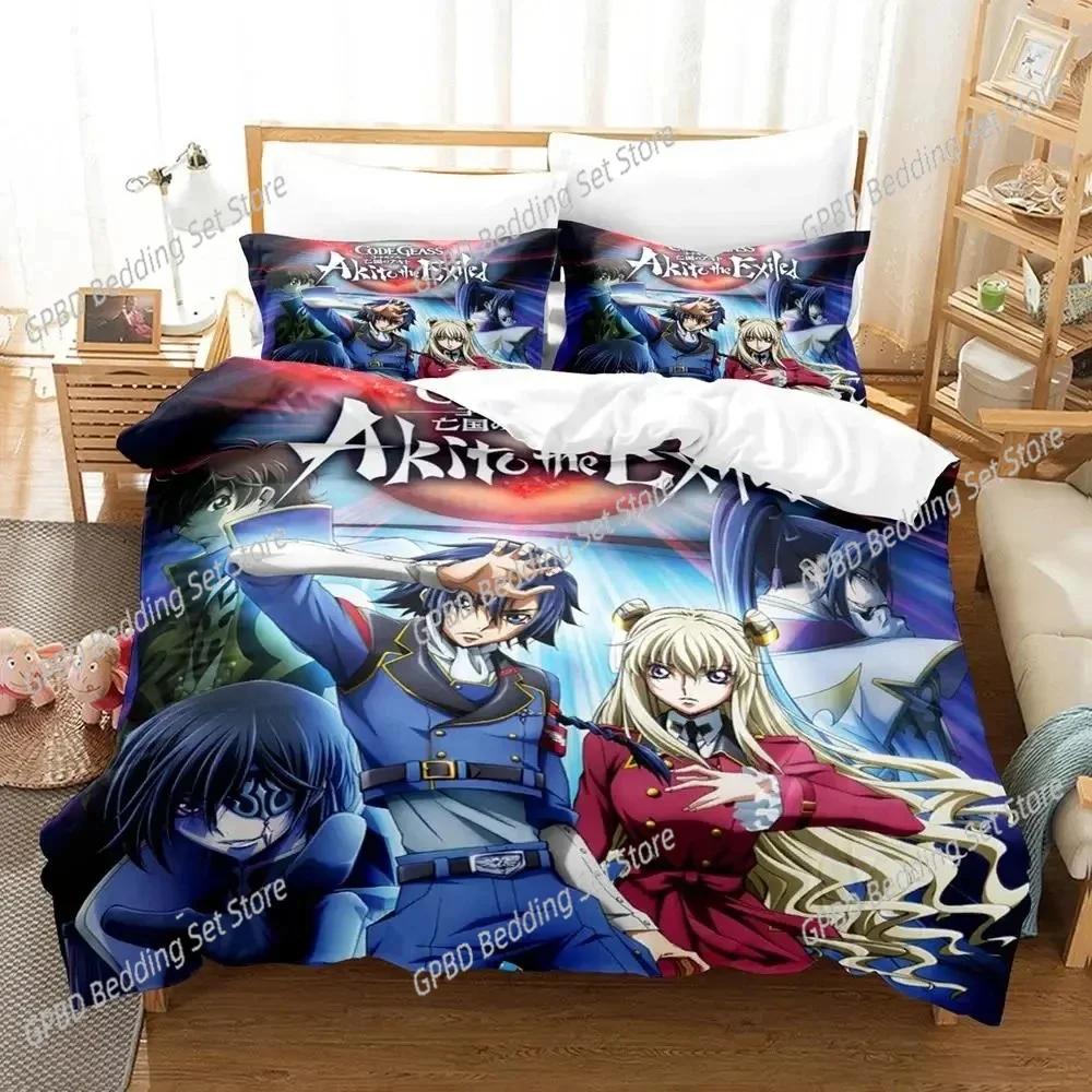 Anime CODE GEASS Lelouch 3D NEW Duvet Cover Pillowcase Bedding Set Adult Girl Bedroom Decoration Children Single Double Large