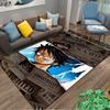 Anime Carpet with Monkey D. Luffy Wanted Posters and Lightning Design Suitable for Use As an Anti-slip for Living Room Bedroom Sofas