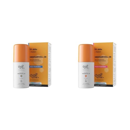 

Chemist At Play Шариковый дезодорант для подмышек с 5% AHA, молочной кислотой и 1% миндальной кислотой Веганский | Без SLS | 40 мл Шариковый дезодорант для подмышек с 5% AHA | 40 мл