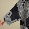 Dimanaf 2025 Women Plus Size Spring Long Dress Loose V-Neck Printing Vintage Casual Floral Oversize Long Sleeve 5027