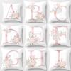 Ins Nordic Pillowcase Design Pink Letter Cushion Pillowcase Car Sofa Waist Design Home Furnishing