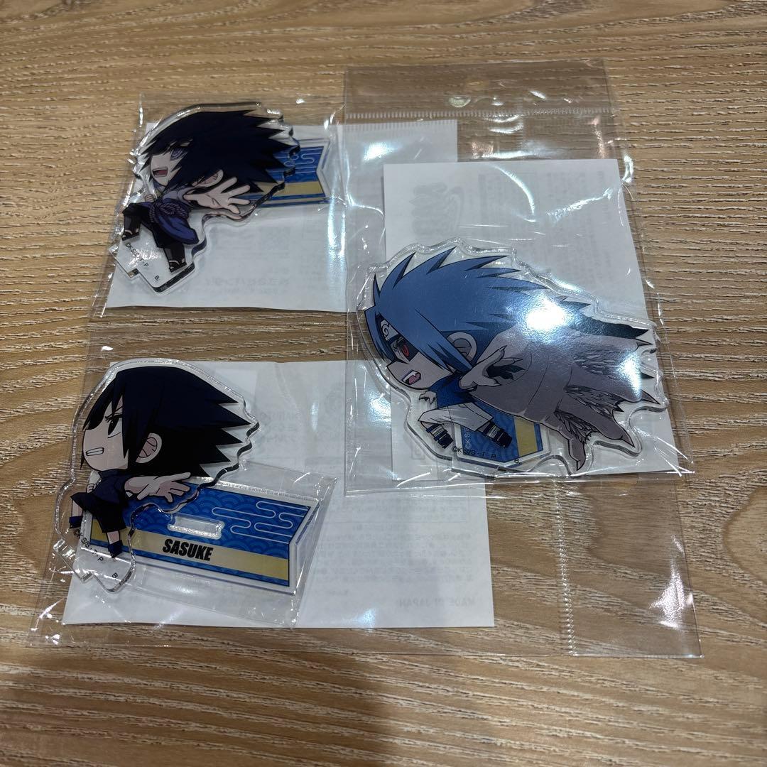 Used NARUTO Sasuke acrylic stand set of 3