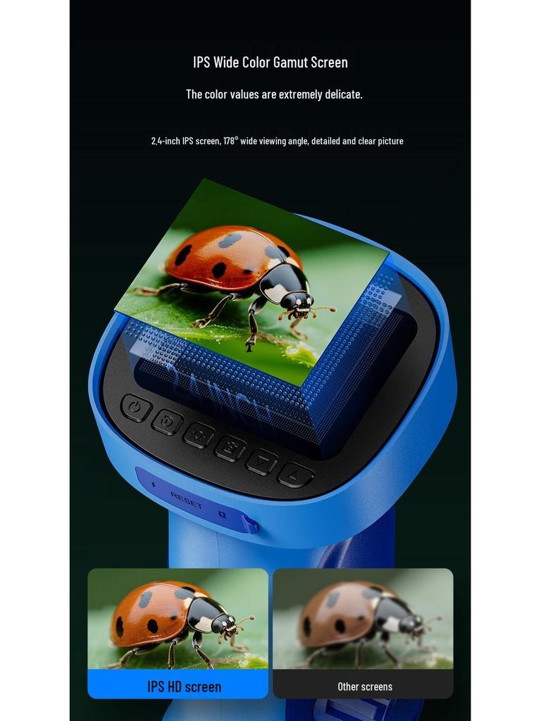 High-Definition Handheld Children's Microscope - Portable Model 395 for Outdoor Science Experiments