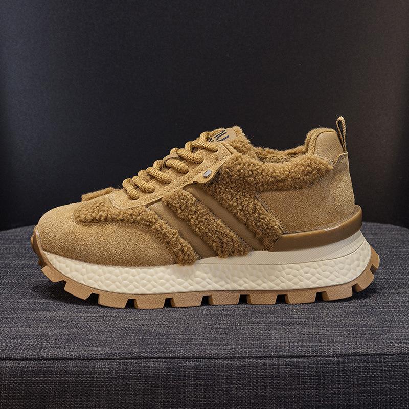 Casual Forrest Gump Shoes Women's 2025 Spring New Low-top Small Size Heightened Platform German Training Sports Dad Shoes Women's Shoes